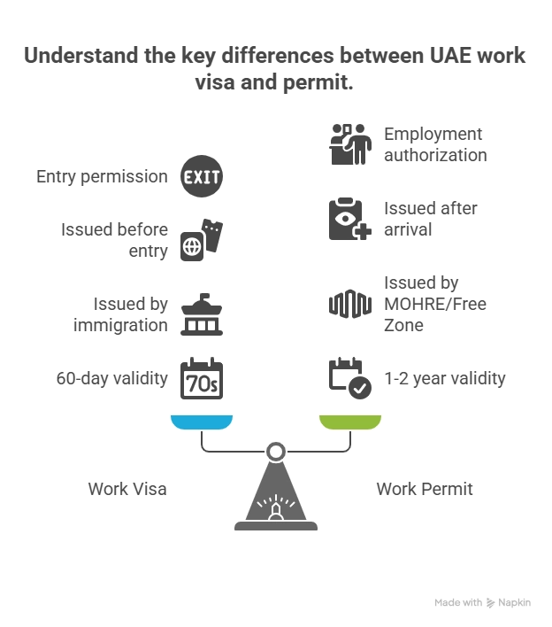 Main Differences Between Work Permit and Work Visa